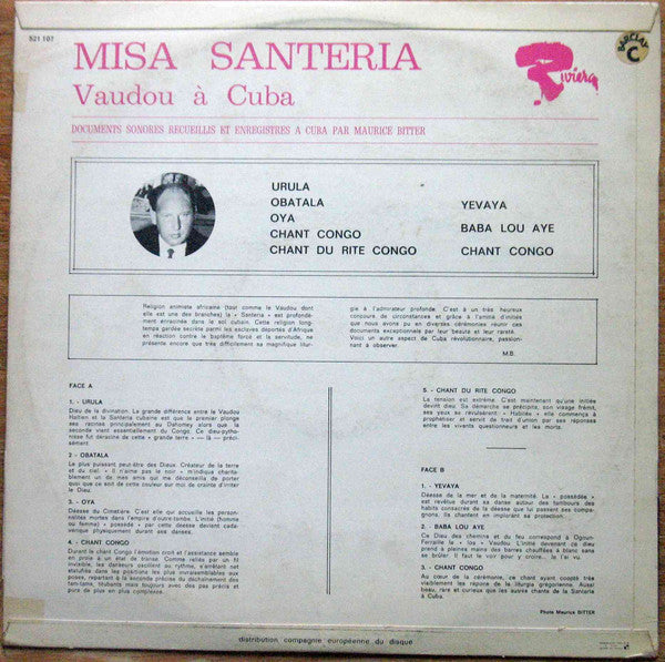 Unknown Artist - Misa Santeria - Vaudou à Cuba (LP) [France] 1st