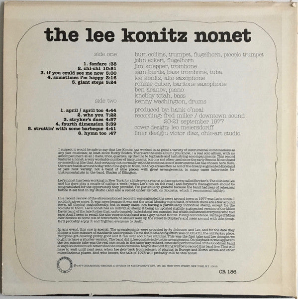 Lee Konitz Nonet - Lee Konitz Nonet (LP) [US] 1st (Near Mint (NM or M-))