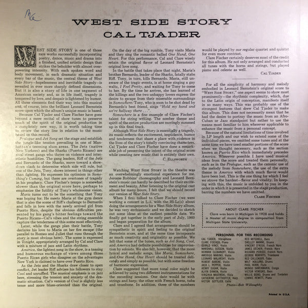Cal Tjader - West Side Story (LP) [US] 1st (Very Good Plus (VG+))