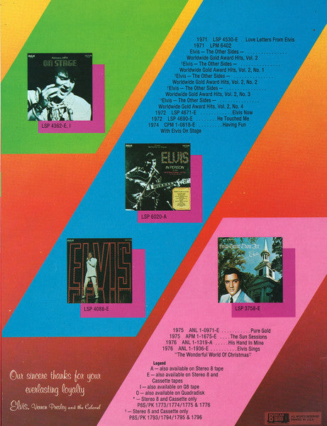 Elvis Presley - Elvis In Concert (LP) [US] 1st