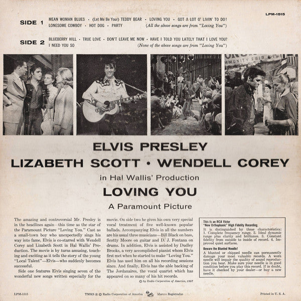 Elvis Presley - Loving You (LP) [US] 1st (Very Good (VG))