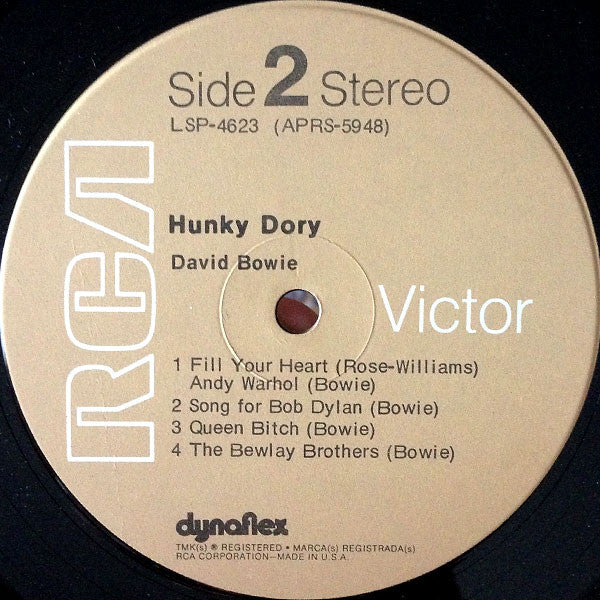 David Bowie - Hunky Dory (LP) [US] 1975 RP (Near Mint (NM or M-))