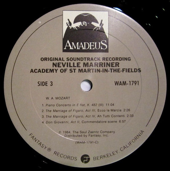 Sir Neville Marriner - Amadeus (Original Soundtrack Recording) (LP) [US] 1st (Near Mint (NM or M-))