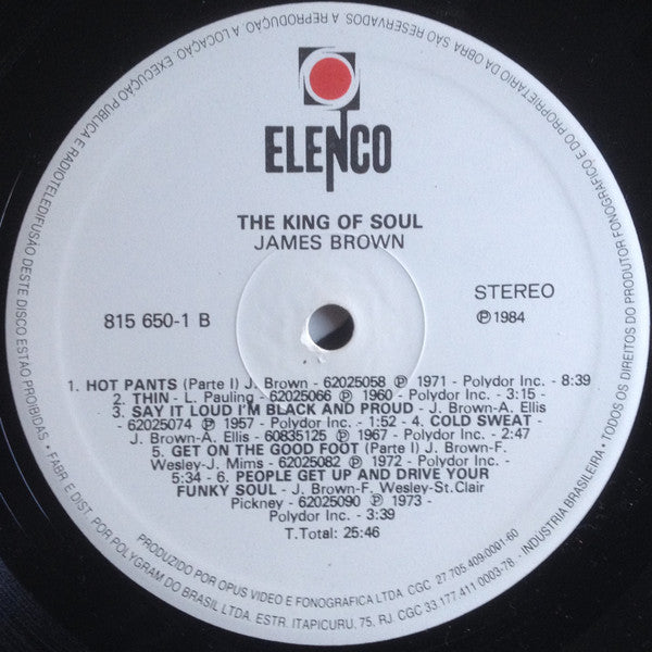 James Brown - The King Of Soul (1984 Brazilian Compilation)