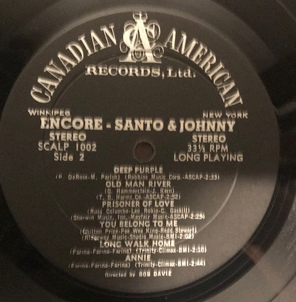 Santo & Johnny - Encore (LP) [US] 1st (Very Good Plus (VG+))