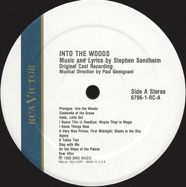 Stephen Sondheim - Into The Woods (Original Cast Recording) (LP) [US] 1st (Near Mint (NM or M-))