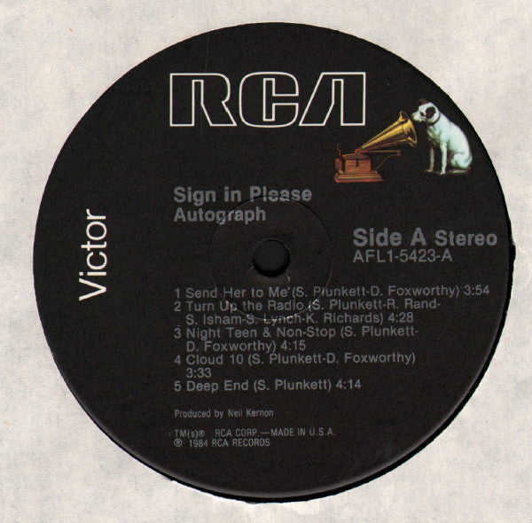 Autograph (2) - Sign In Please (LP) [US] 1st (Mint (M))