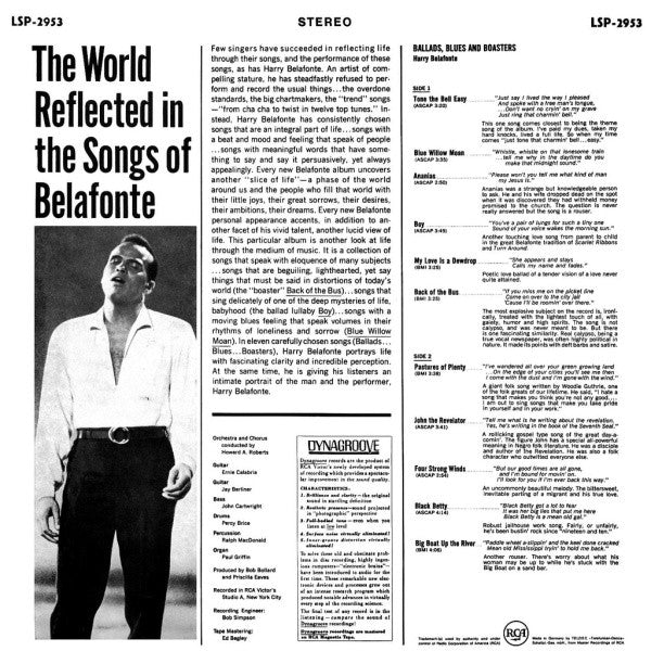 Harry Belafonte - Ballads, Blues And Boasters (LP) [Germany] 1st (Near Mint (NM or M-))