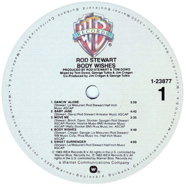 Rod Stewart - Body Wishes (LP) [US] 1st (Mint (M))
