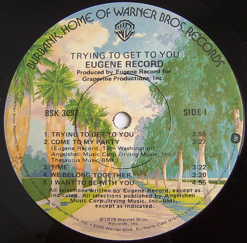 Eugene Record - Trying To Get To You (LP) [US] 1st (Mint (M))