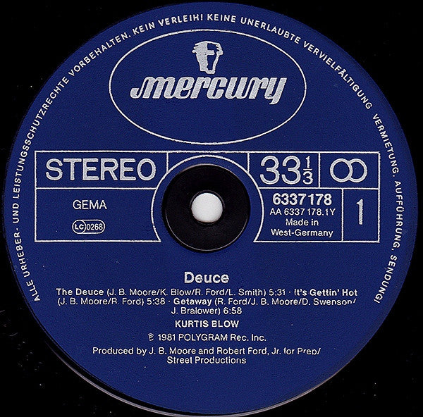Kurtis Blow - Deuce (1981 German Press)