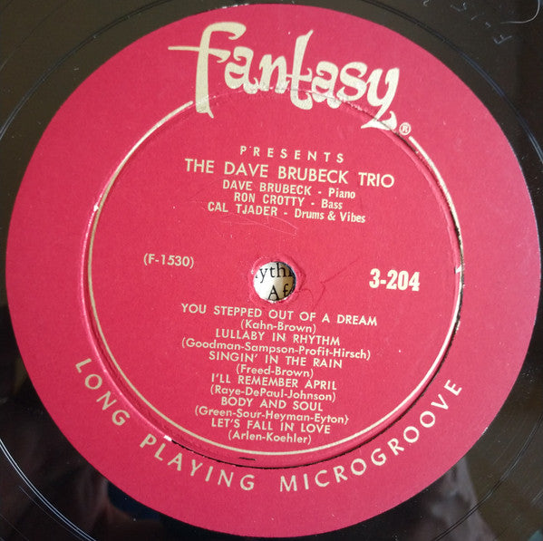 The Dave Brubeck Trio - Dave Brubeck Trio (LP) [US] 1st (Very Good Plus (VG+))