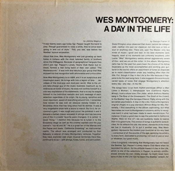 Wes Montgomery - A Day In The Life (LP) [US] RP (Near Mint (NM or M-))