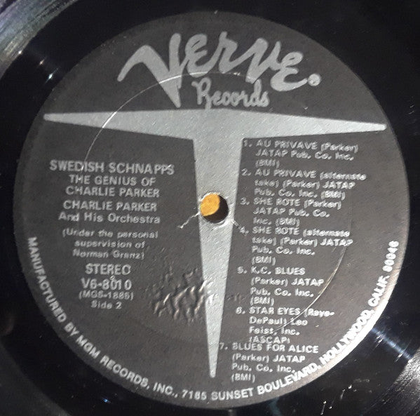 Charlie Parker And His Orchestra - Swedish Schnapps (LP) [US] RP (Very Good Plus (VG+))