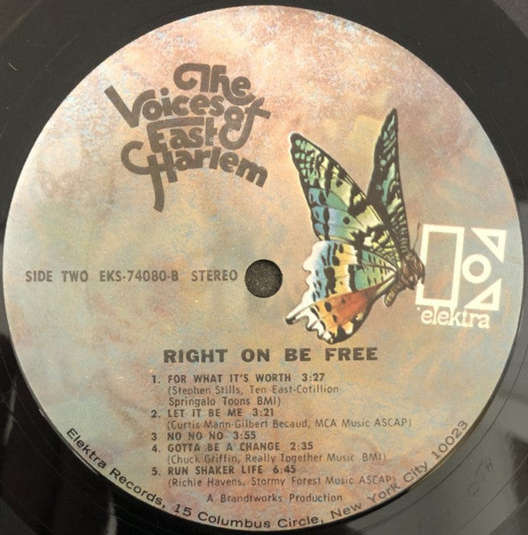 The Voices Of East Harlem - Right On Be Free (LP) [US] 1st (Very Good Plus (VG+))