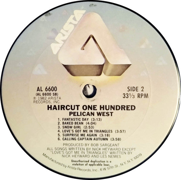 Haircut One Hundred - Pelican West (LP) [US] 1982 RP (Near Mint (NM or M-))