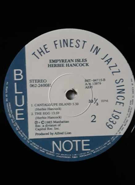 Herbie Hancock - Empyrean Isles (LP) [Greece] 1st (Mint (M))