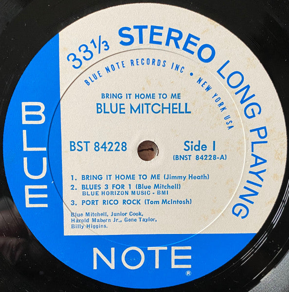 Blue Mitchell - Bring It Home To Me (LP) [US] 1st (Very Good Plus (VG+))