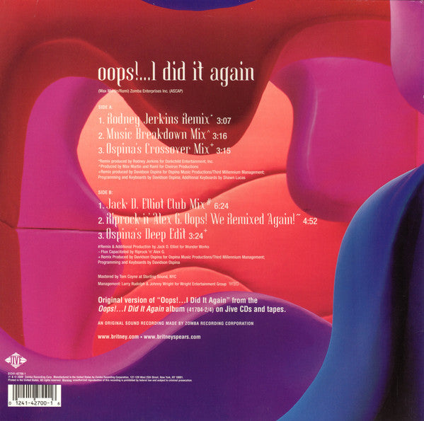 Britney Spears - Oops!...I Did It Again (12") [US] 1st