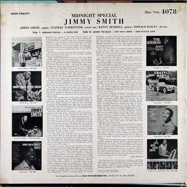 Jimmy Smith - Midnight Special (LP) [US] 1st (Very Good Plus (VG+))