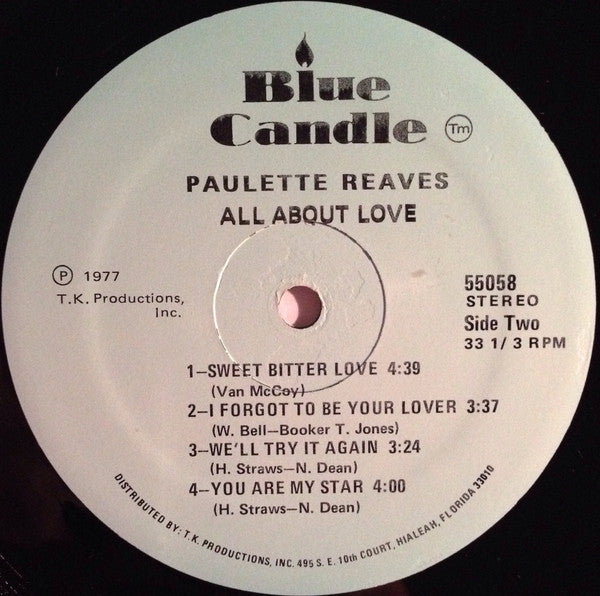 Paulette Reaves - All About Love (LP) [US] 1st (Very Good Plus (VG+))