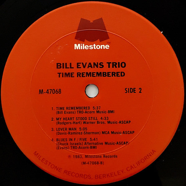 The Bill Evans Trio - Time Remembered (LP) [US] 1st (Very Good Plus (VG+))