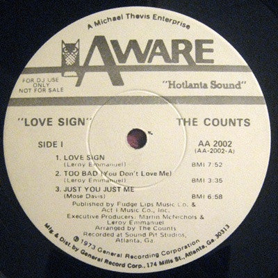The Counts - Love Sign (LP) [US] 1st (Very Good Plus (VG+))