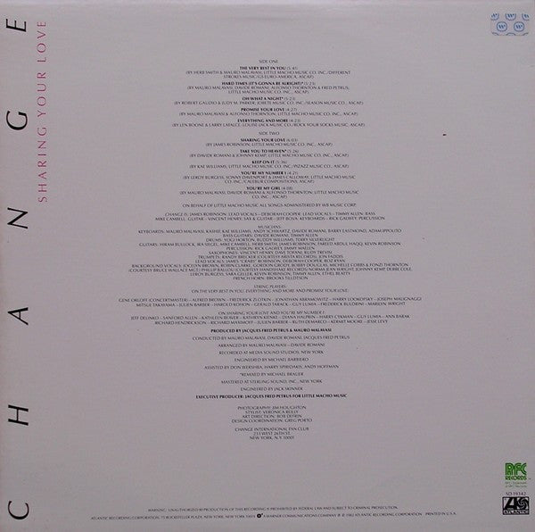 Change - Sharing Your Love (LP) [US] 1st