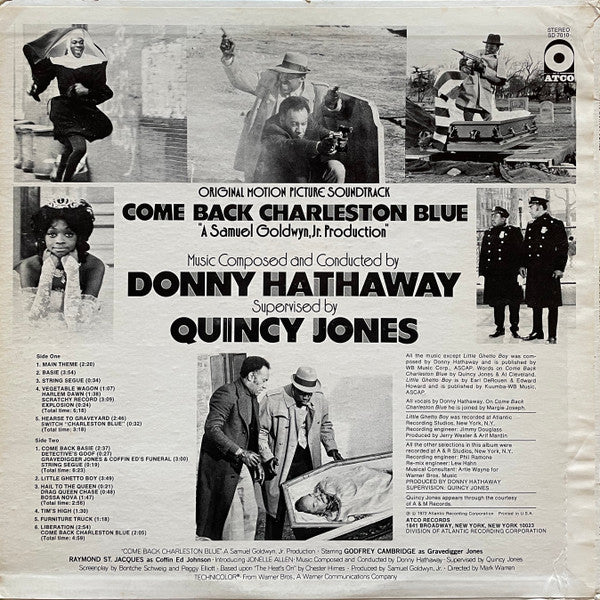 Donny Hathaway - Come Back Charleston Blue (Original Motion Picture Soundtrack) (LP) [US] 1st (Very Good Plus (VG+))