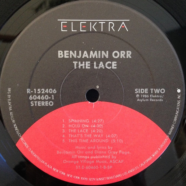 Benjamin Orr - The Lace (LP) [US] 1st (Very Good Plus (VG+))