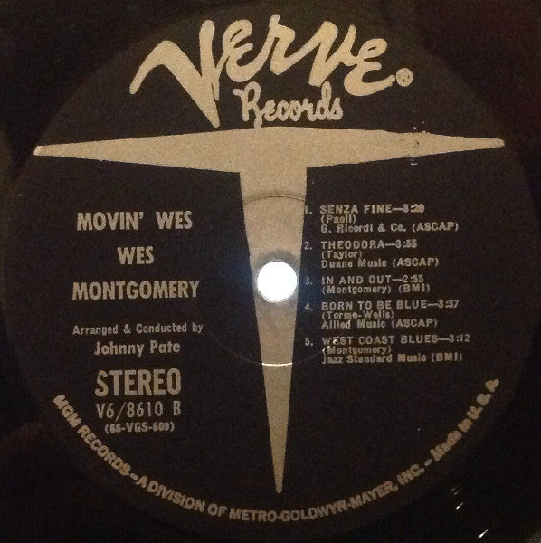 Wes Montgomery - Movin' Wes (LP) [US] 1st (Near Mint (NM or M-))