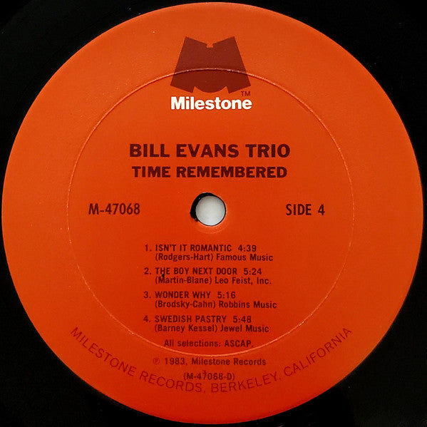 The Bill Evans Trio - Time Remembered (LP) [US] 1st (Very Good Plus (VG+))