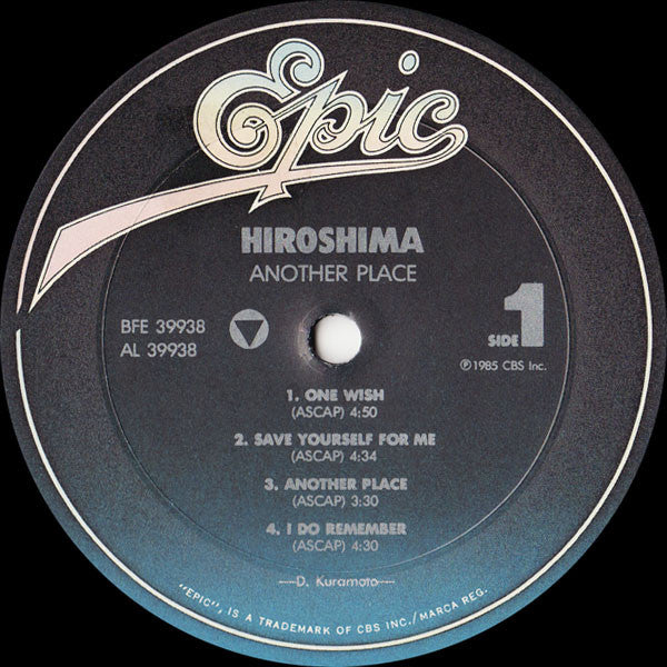 Hiroshima - Another Place (1985 US Press)