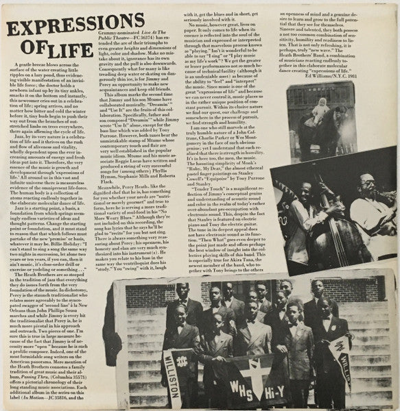 The Heath Brothers - Expressions Of Life (LP) [US] 1st (Very Good Plus (VG+))