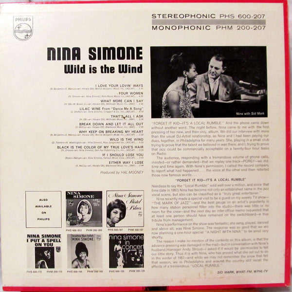 Nina Simone - Wild Is The Wind (LP) [US] 1st (Very Good (VG))