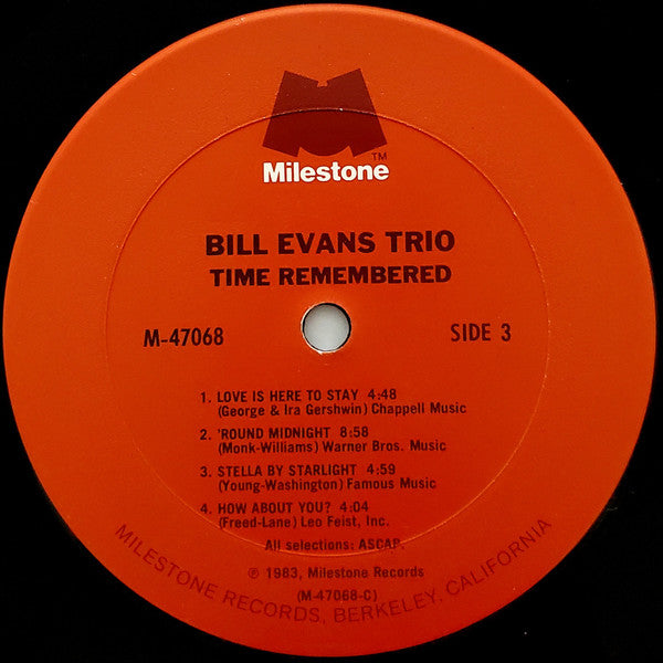 The Bill Evans Trio - Time Remembered (LP) [US] 1st (Very Good Plus (VG+))
