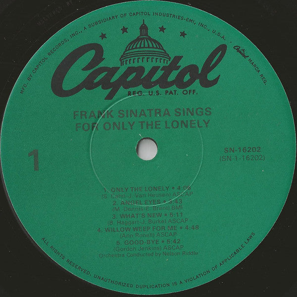 Frank Sinatra - Frank Sinatra Sings For Only The Lonely (1980 RE)