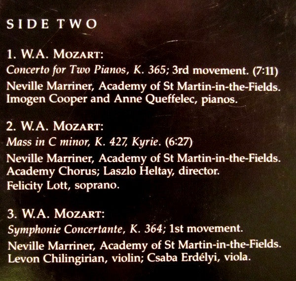 Sir Neville Marriner - Amadeus (Original Soundtrack Recording) (LP) [US] 1st (Near Mint (NM or M-))