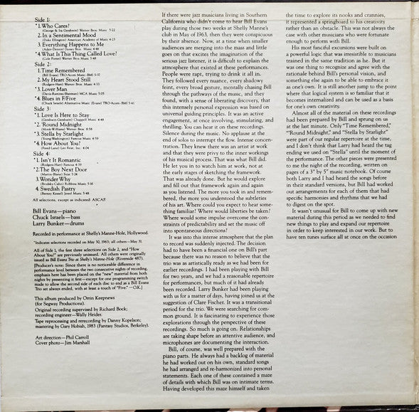 The Bill Evans Trio - Time Remembered (LP) [US] 1st (Very Good Plus (VG+))