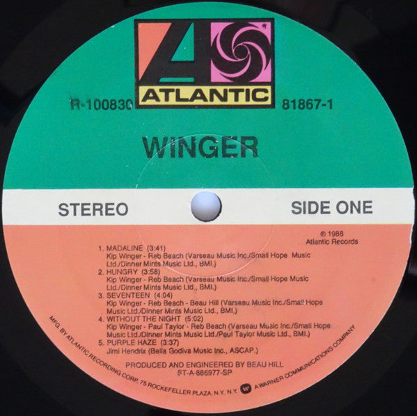 Winger - Winger (LP) [US] 1st (Mint (M))