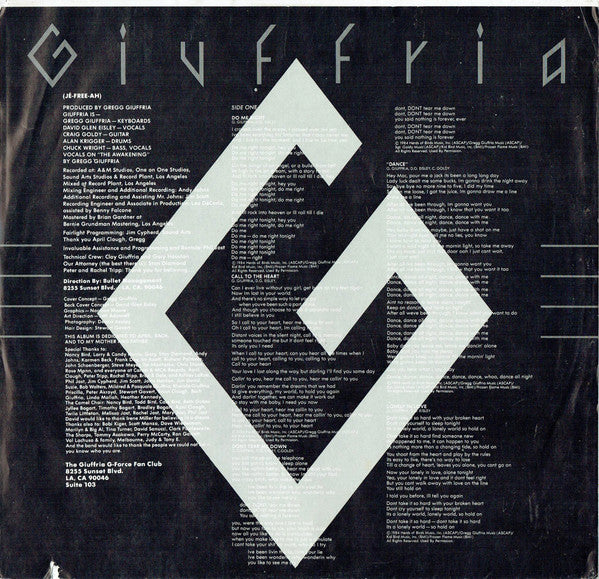 Giuffria - Giuffria (LP) [US] 1st
