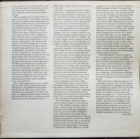 The Bill Evans Trio - Time Remembered (LP) [US] 1st (Very Good Plus (VG+))