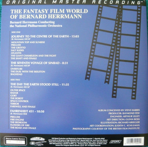Bernard Herrmann - The Fantasy Film World Of Bernard Herrmann (LP) [US] 1995 RP (Mint (M))
