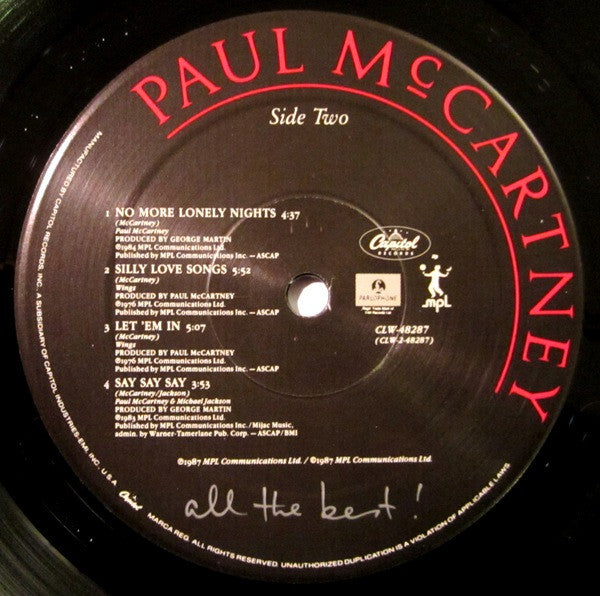 Paul McCartney - All The Best ! (LP) [US] 1st