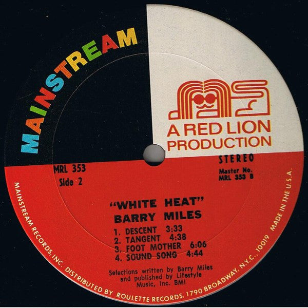 Barry Miles - White Heat (LP) [US] 1st (Near Mint (NM or M-))