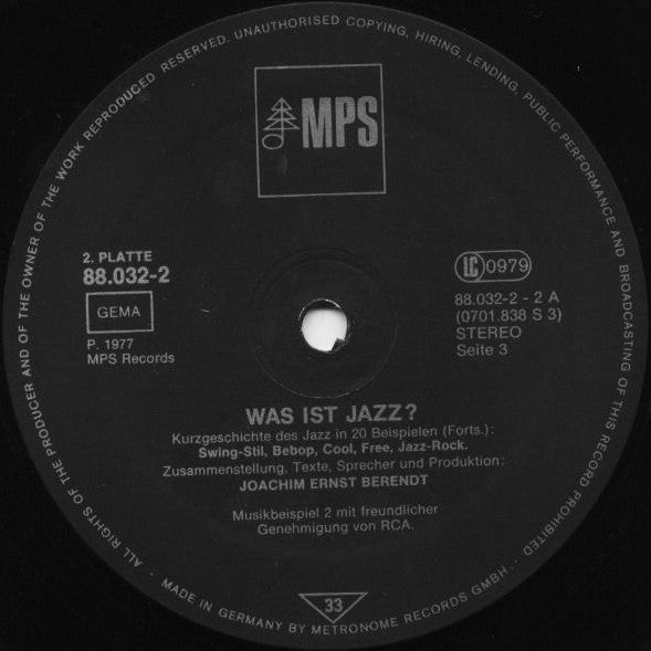 Joachim Ernst Berendt - Was Ist Jazz? (LP) [Germany] 1st (Very Good Plus (VG+))