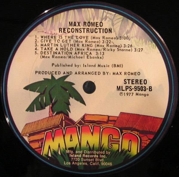 Max Romeo - Reconstruction (1977 US Press)