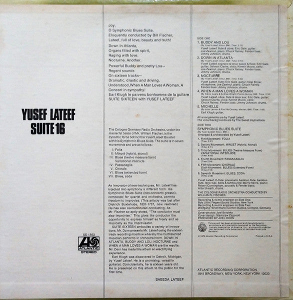 Yusef Lateef - Suite 16 (LP) [US] 1st (Very Good Plus (VG+))