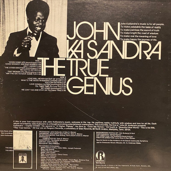 John Kasandra - The True Genius (LP) [US] 1st (Very Good Plus (VG+))