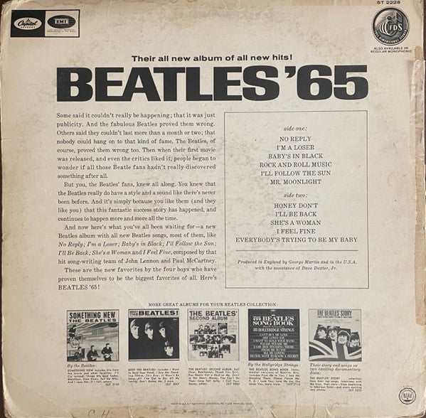 The Beatles - Beatles '65 (LP) [US] 1968 RP (Very Good Plus (VG+))